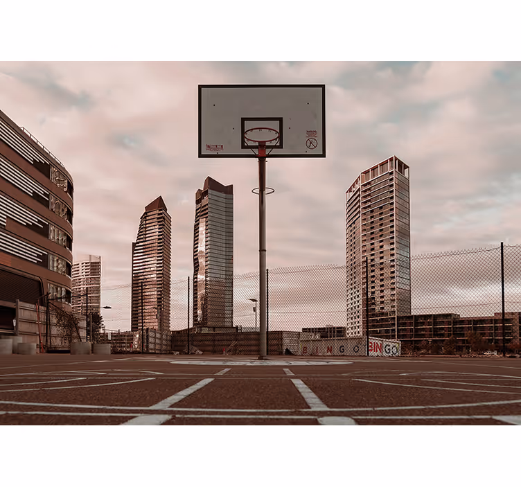 Mural de parede campo de basketball de rua - TenStickers