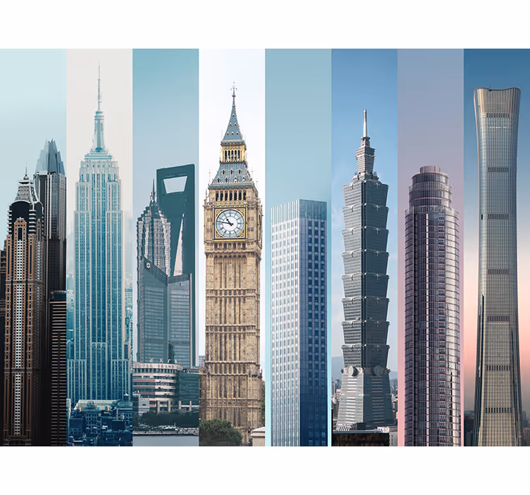 Mural de parede city buildings - TenStickers
