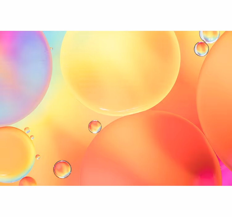 Murais de Parede 3D bolhas de gradiente - TenStickers