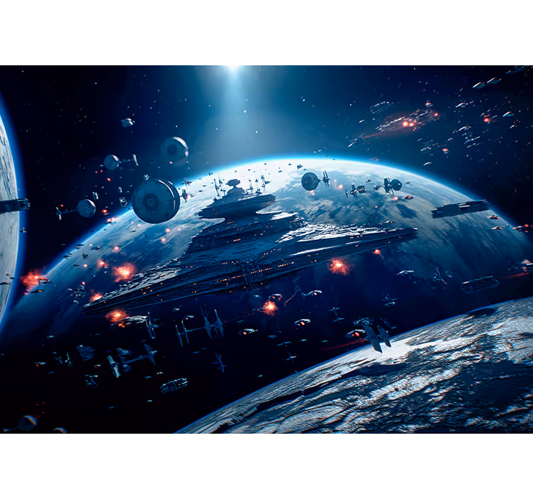 Mural de parede espaço nave espacial - TenStickers