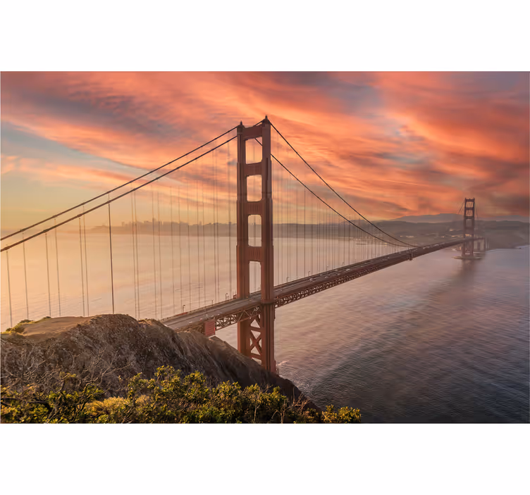 Mural de parede escritório ponte Golden Gate - TenStickers