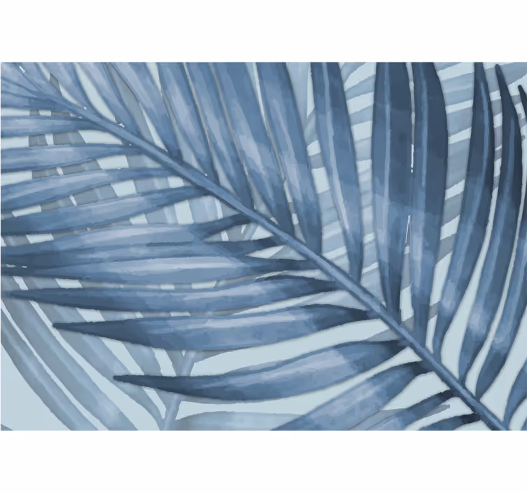 Mural de parede para banho folha tropical azul - TenStickers