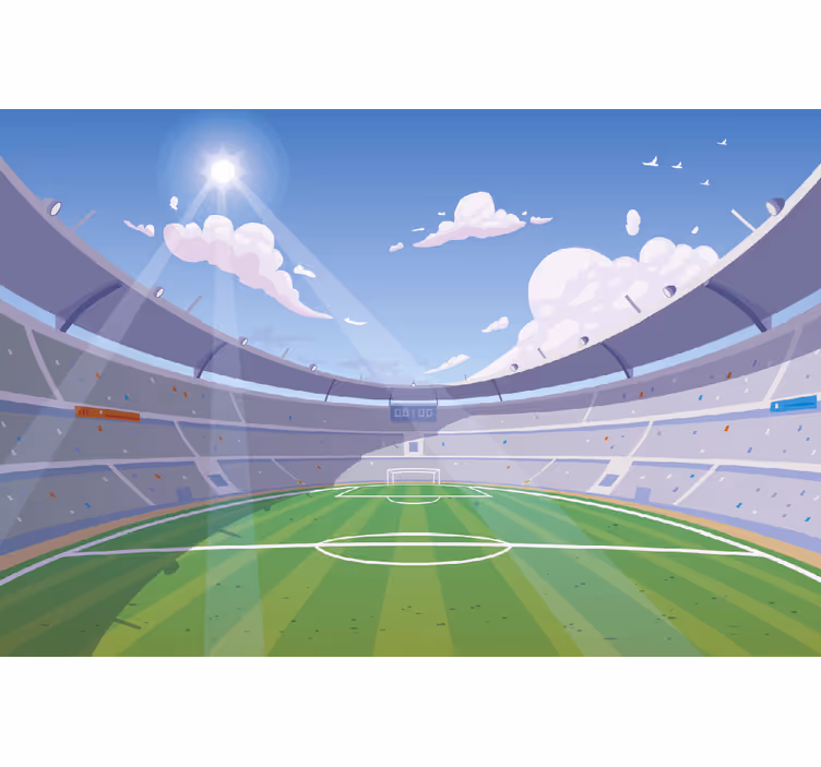 Mural de parede infantil campo de futebol - TenStickers