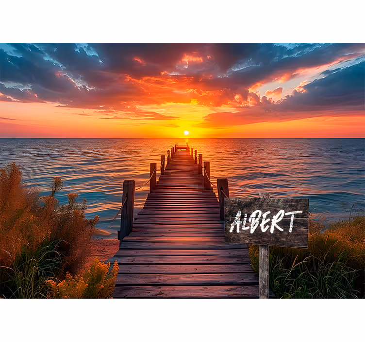 Mural de parede juvenil nome caminho pôr do sol - TenStickers