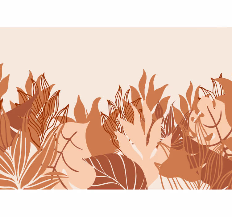 mural de parede terracota paisagem tropical - TenStickers