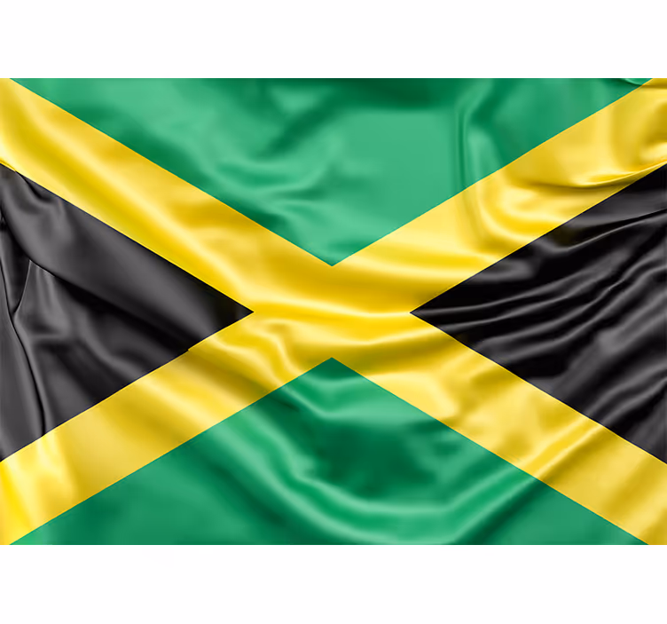 Mural de parede bandeira jamaicana - TenStickers