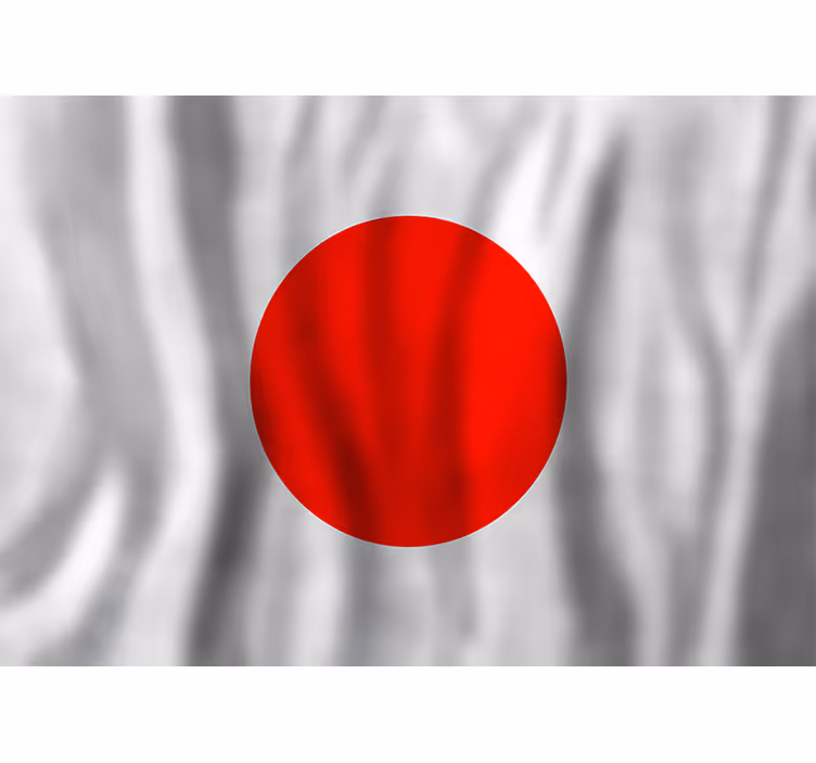 Mural de parede de outras cidades e países bandeira japonesa - TenStickers
