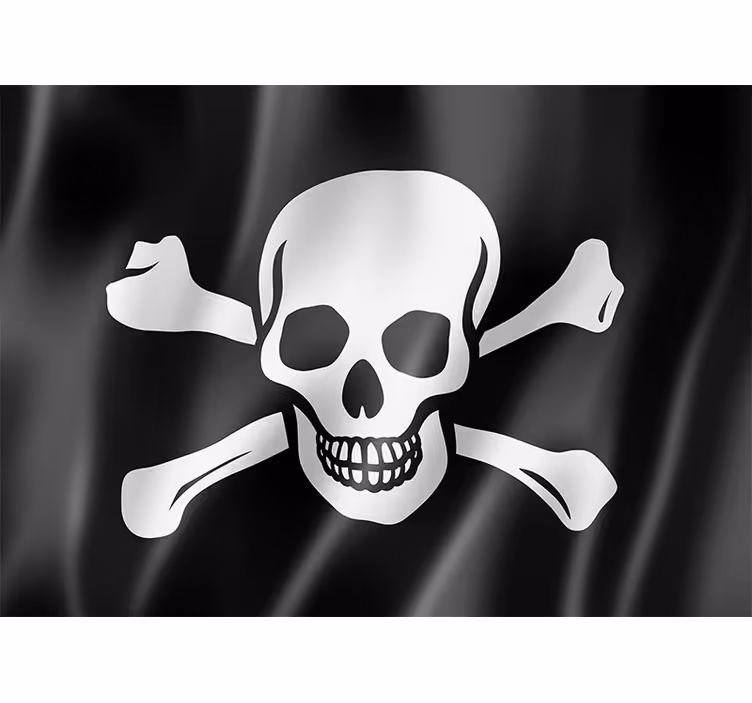 Mural de parede para a sala bandeira pirata - TenStickers