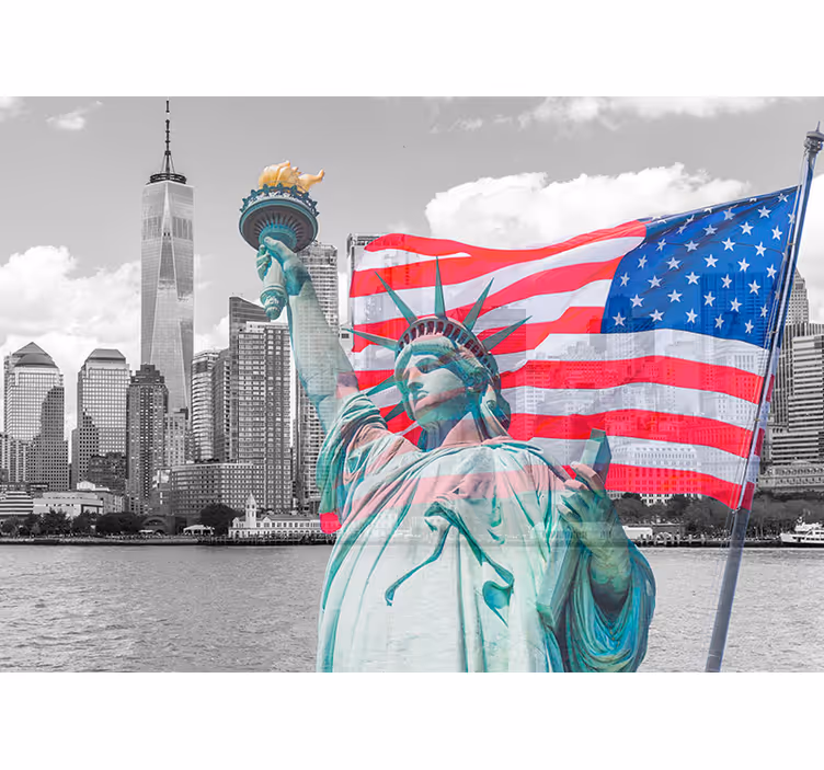 Mural de parede Nova York composição da estátua da liberdade - TenStickers