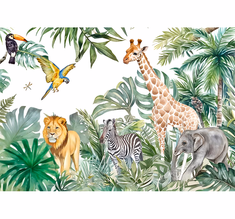 Mural de parede animais animais selvagens - TenStickers