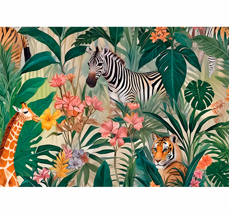Mural de parede animais explosão da natureza - TenStickers