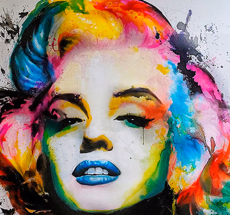 fotomural colorido de arte urbana de marilyn monroe - TenStickers