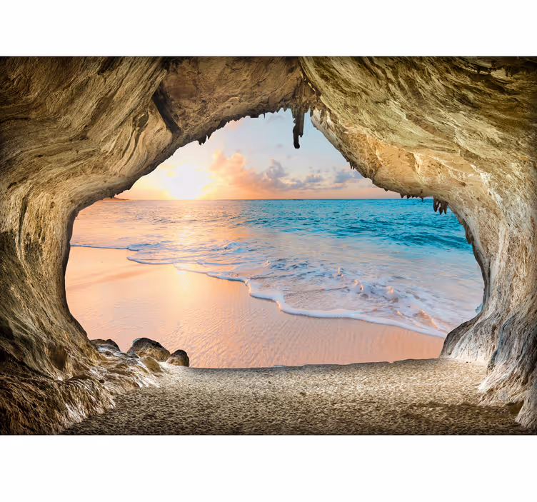Murais de Parede 3D 3d vista para o mar - TenStickers