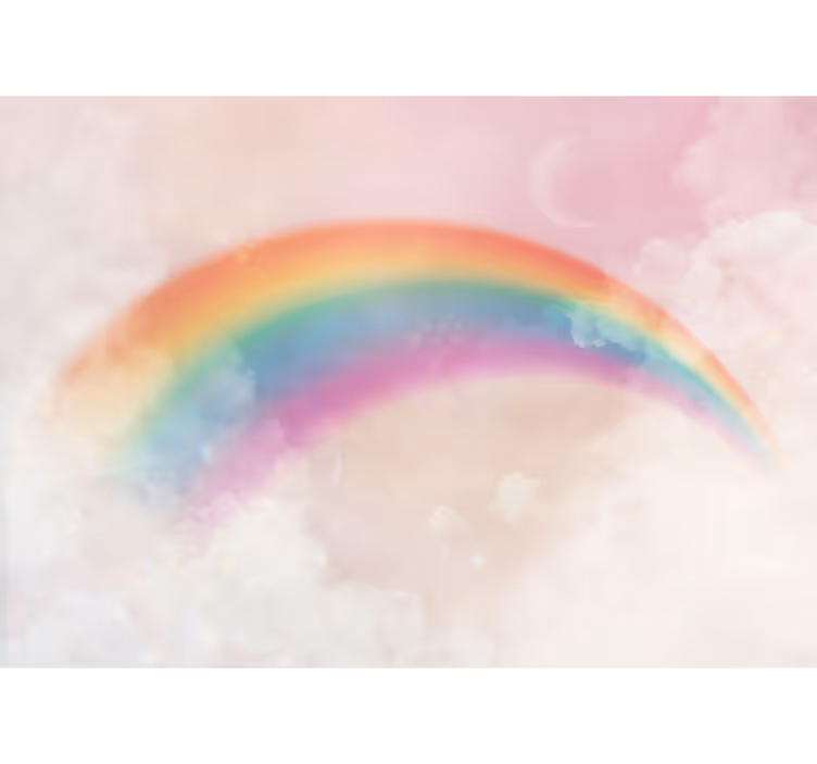 Fotomurais de paisagens Nuvens e bolas de arco-íris - TenStickers