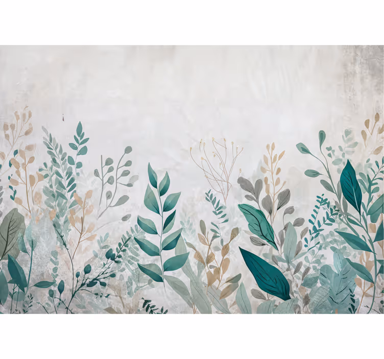 Mural de parede para a sala pintura de plantas - TenStickers