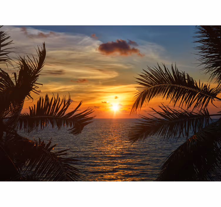 Fotomurais de paisagens Ondas e o sol - TenStickers