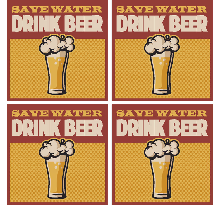 Base para copos com frases Cerveja - TenStickers