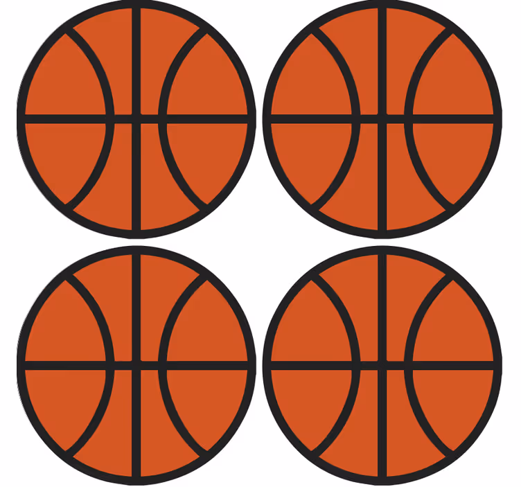 Bases para copos modernas Basquetebol - TenStickers