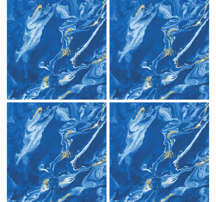Bases para copos modernas Efeito aquarela azul - TenStickers