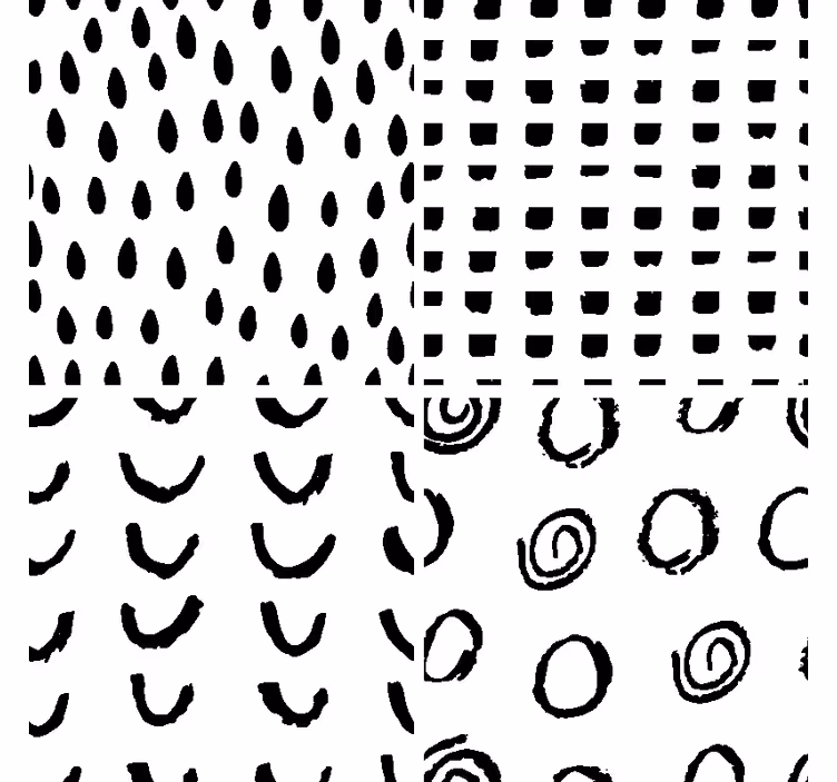 Bases para copos modernas Padrões diferentes - TenStickers