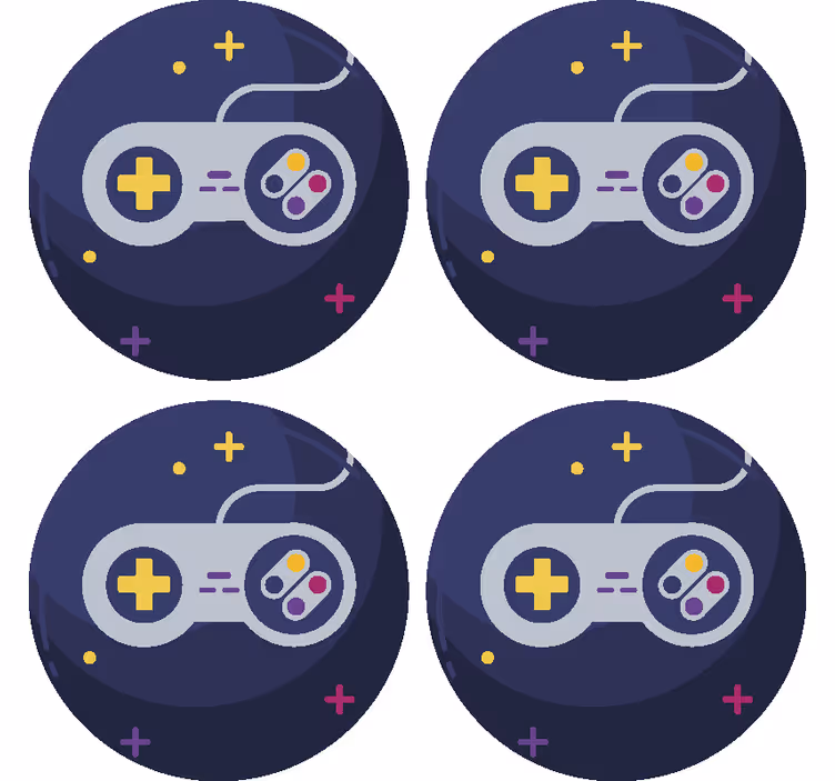 Bases para copos vintage Game over video game - TenStickers