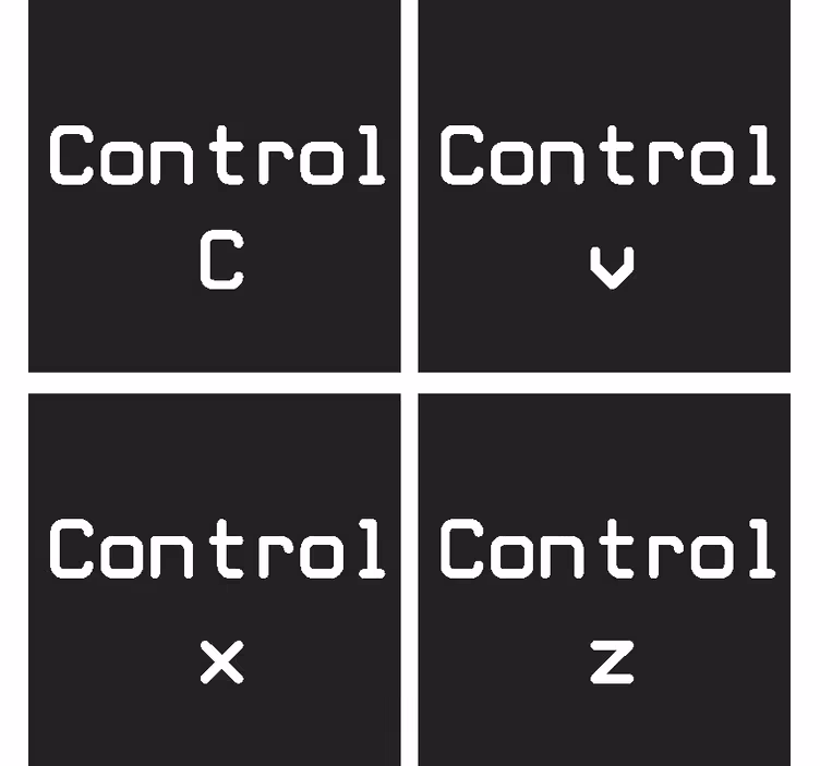 Bases para copos Controle c + controle v - TenStickers