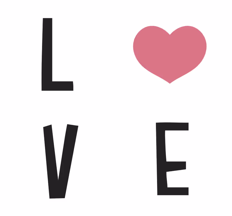 Bases para copos com frases Amar - TenStickers