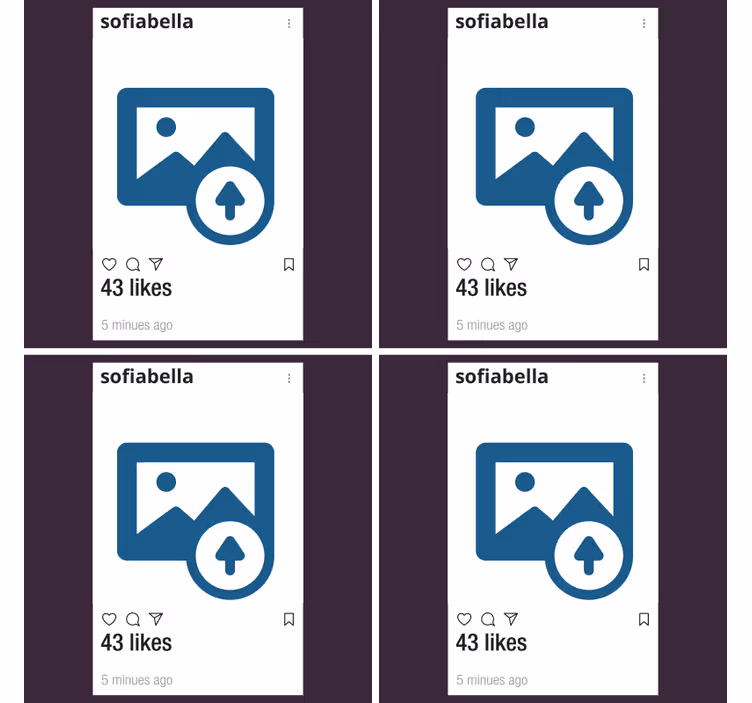 Bases para copos Instagram com foto e texto - TenStickers