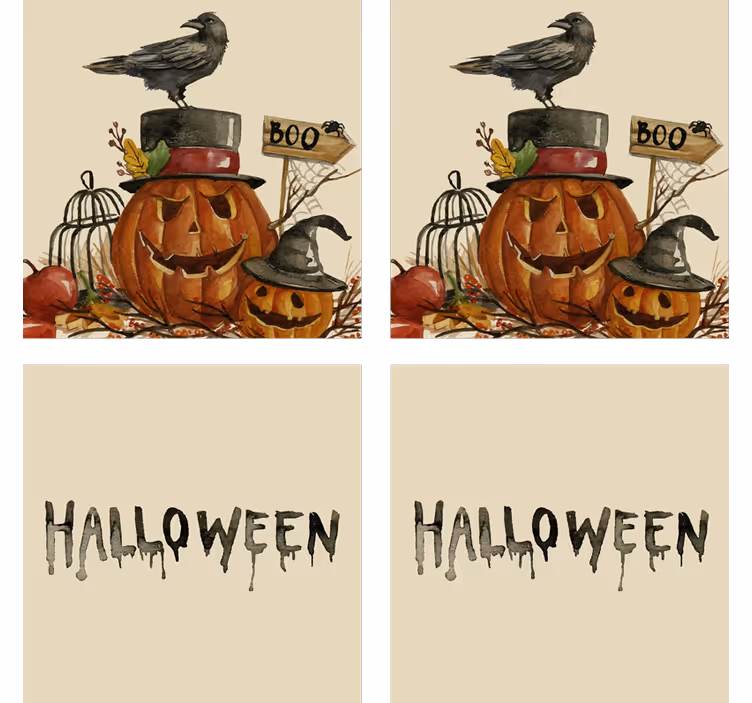 Base paracopos halloween cena do corvo abóbora - TenStickers