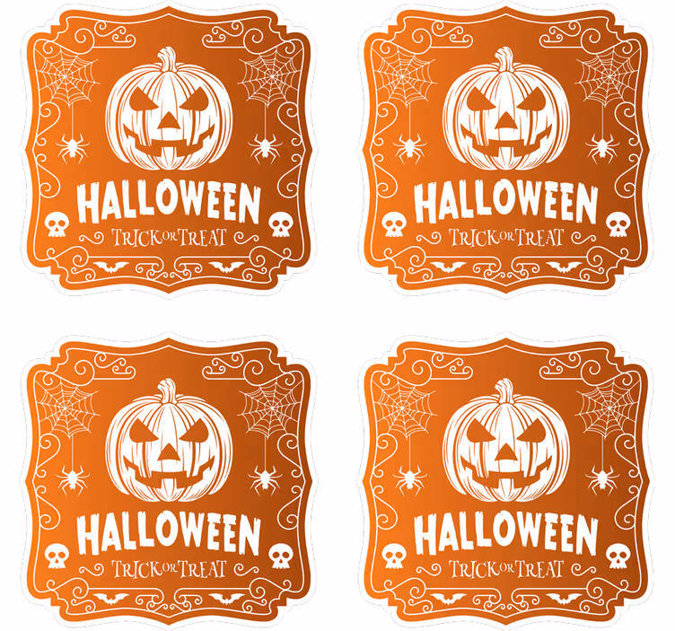 Base paracopos halloween design de abóbora - TenStickers