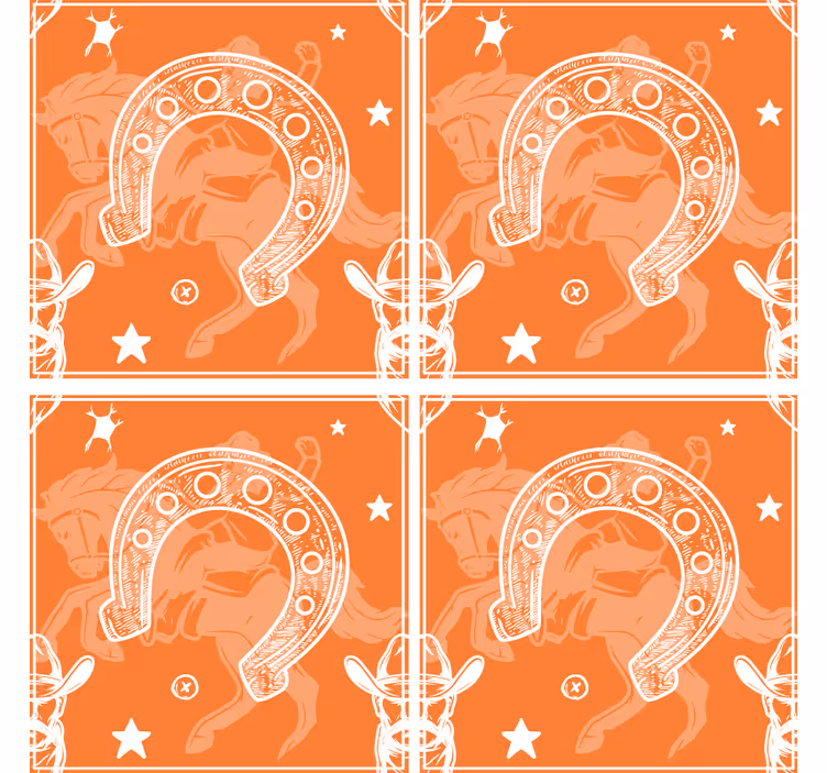 padrão em ferradura base para copos de arenito - TenStickers