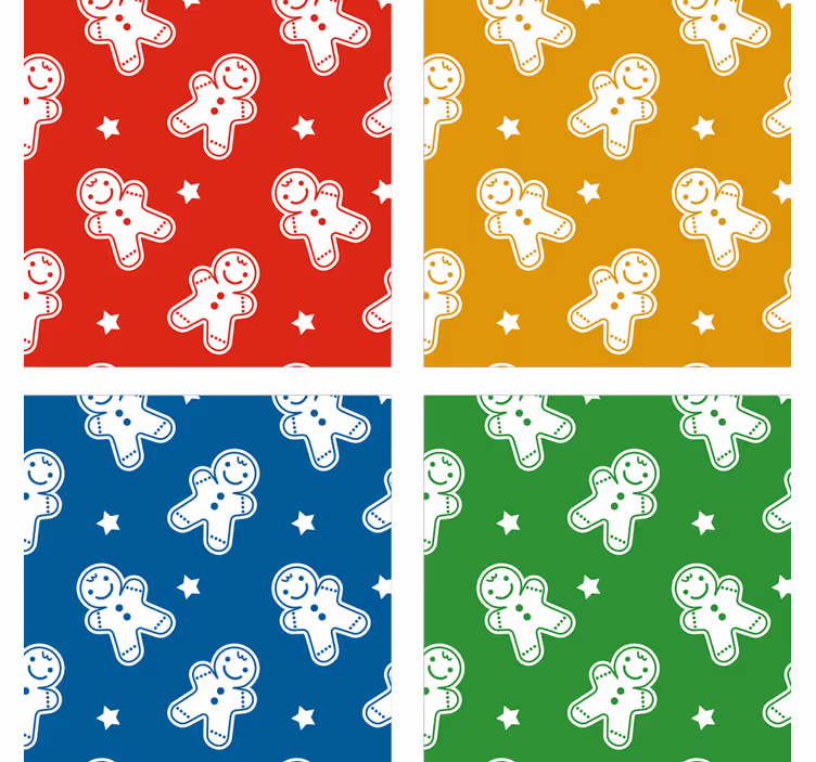 Bases para copos de natal Biscoitos natalinos - TenStickers