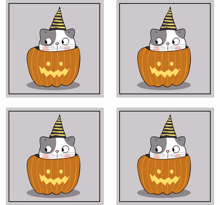 Base paracopos halloween gato com chapéu de abóbora - TenStickers