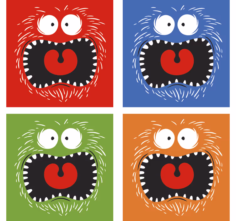 base para copos moderno e colorido de halloween - TenStickers