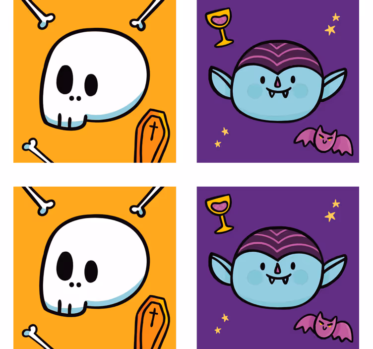 Base paracopos halloween caras de vampiro divertidas - TenStickers