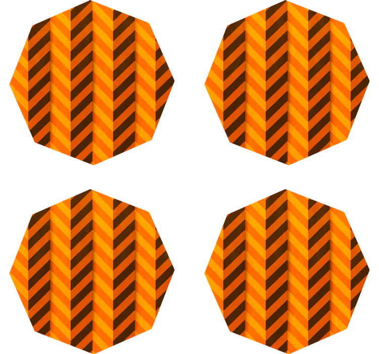 Base paracopos halloween padrão chevron laranja - TenStickers