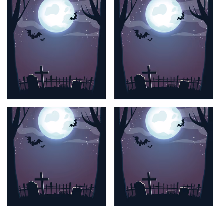 Base paracopos halloween cena noturna assustadora - TenStickers