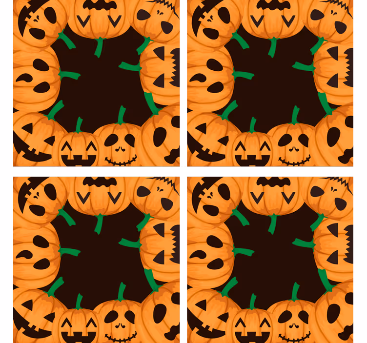 Base paracopos halloween faces de abóbora sorridente - TenStickers