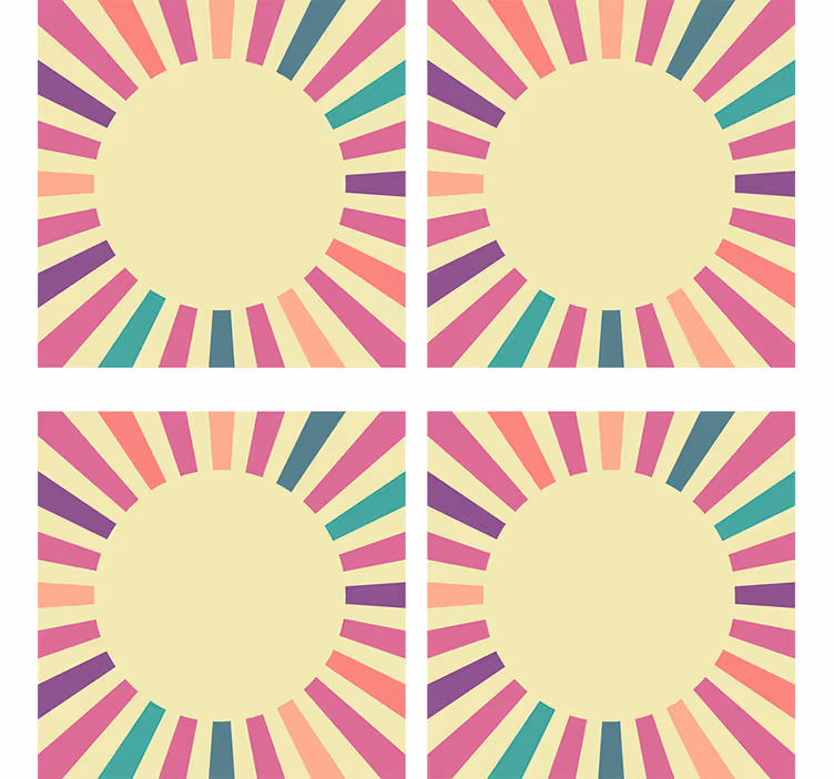 Bases para copos modernas elemento circular geométrico - TenStickers