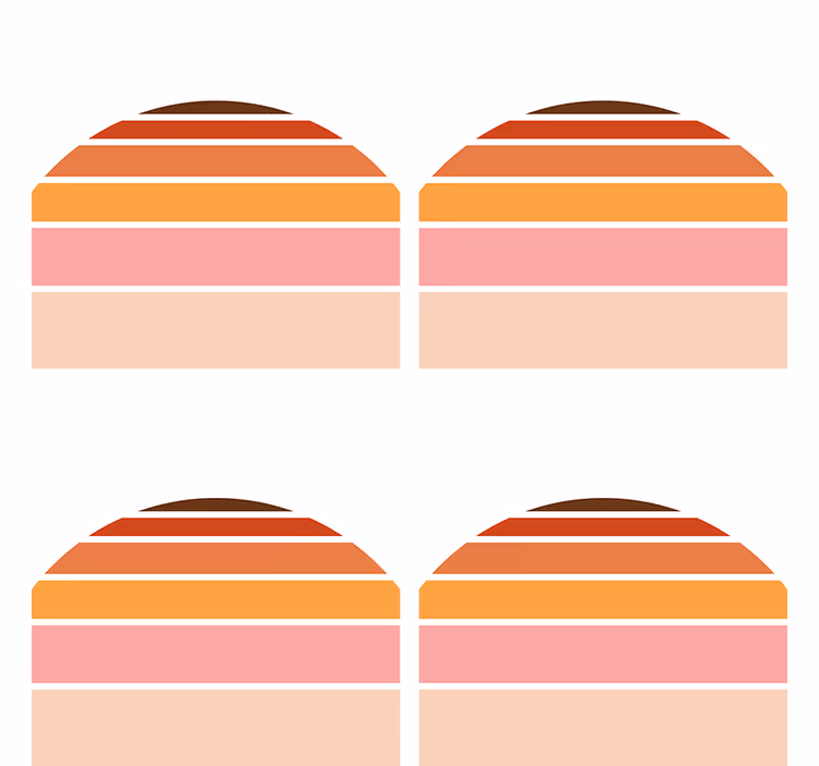 Bases para copos em formato de cores sobrepostas - TenStickers