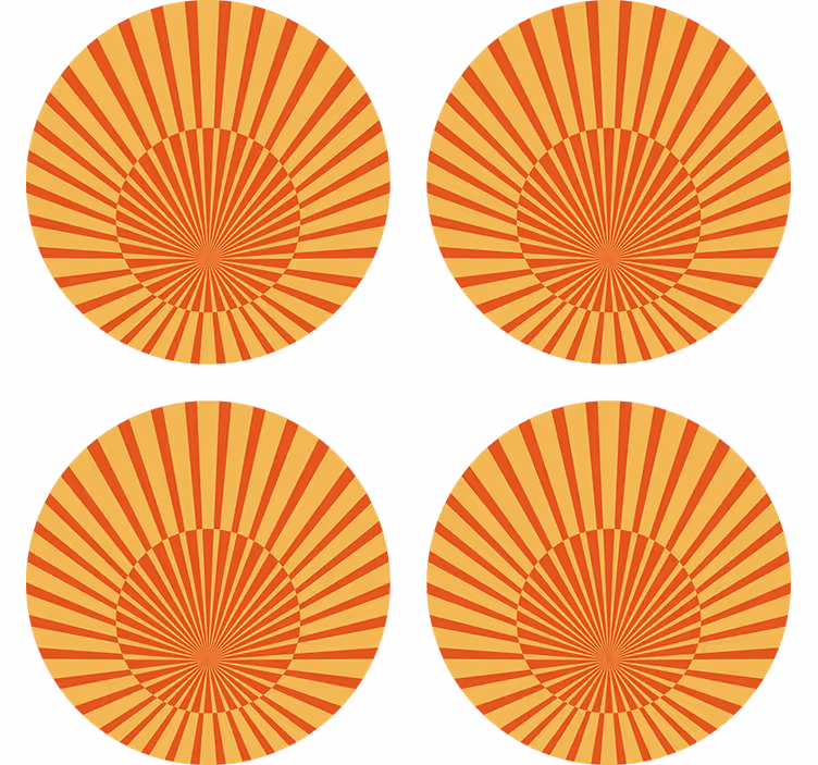 Bases para copos padrão raio de sol radiante - TenStickers