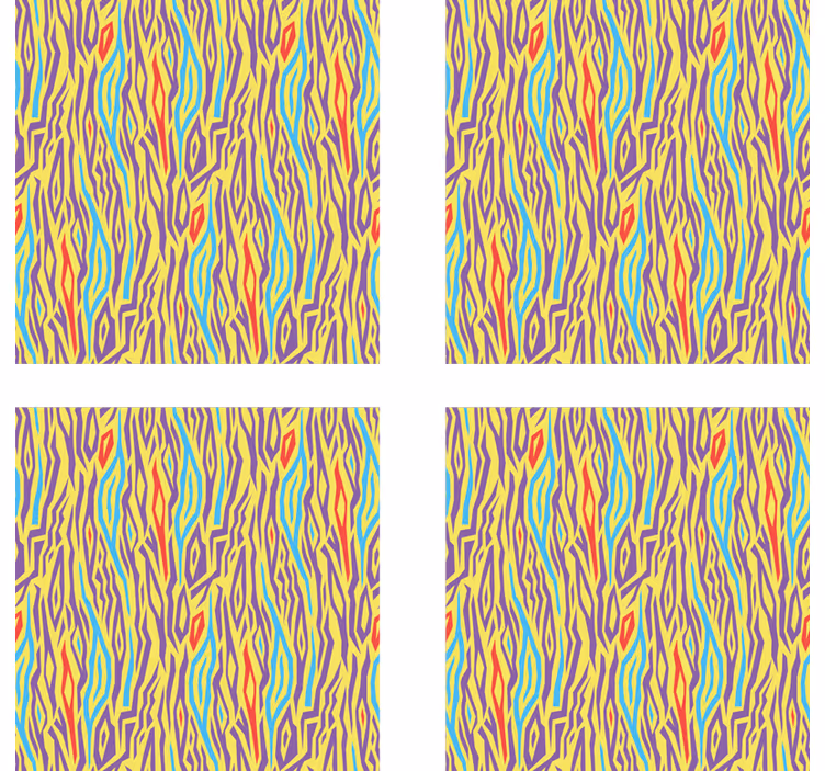 Bases para copos linhas abstratas vibrantes - TenStickers