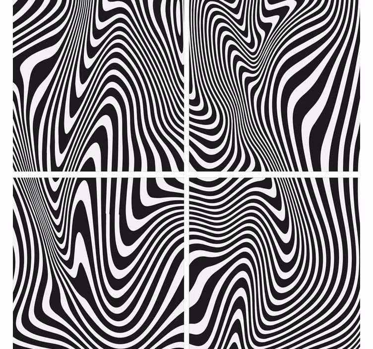 Bases para copos de texturas Zebra efeito 3d - TenStickers
