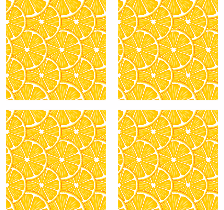 Bases para copos conceito fatia de cítrico - TenStickers