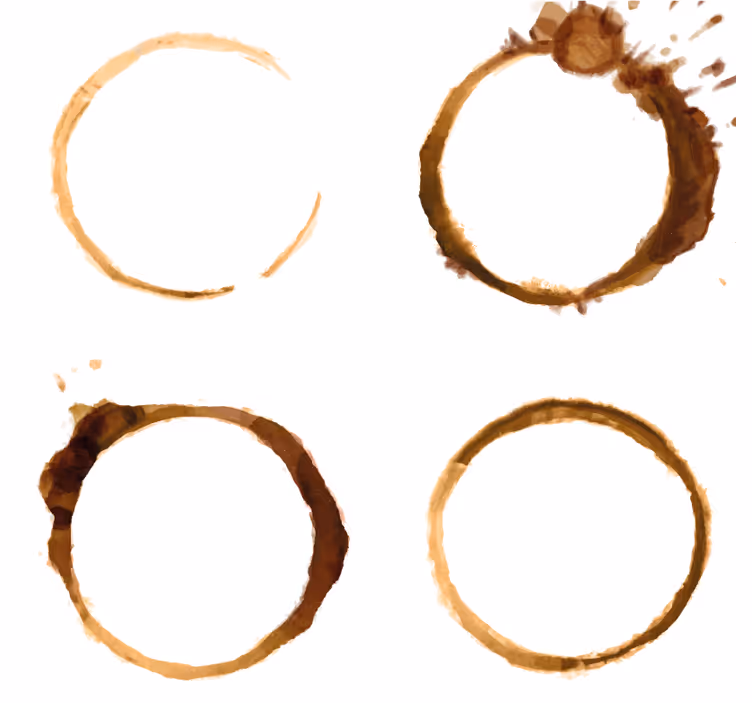 Bases para copos com padrões de manchas de café - TenStickers