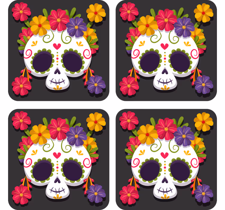 Bases para copos alternativas Dia da base para copos de flores mo - TenStickers