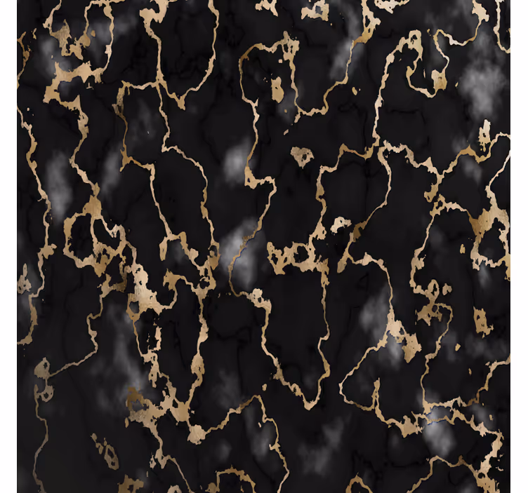 Bases para copos com padrão elegante em preto e ouro - TenStickers