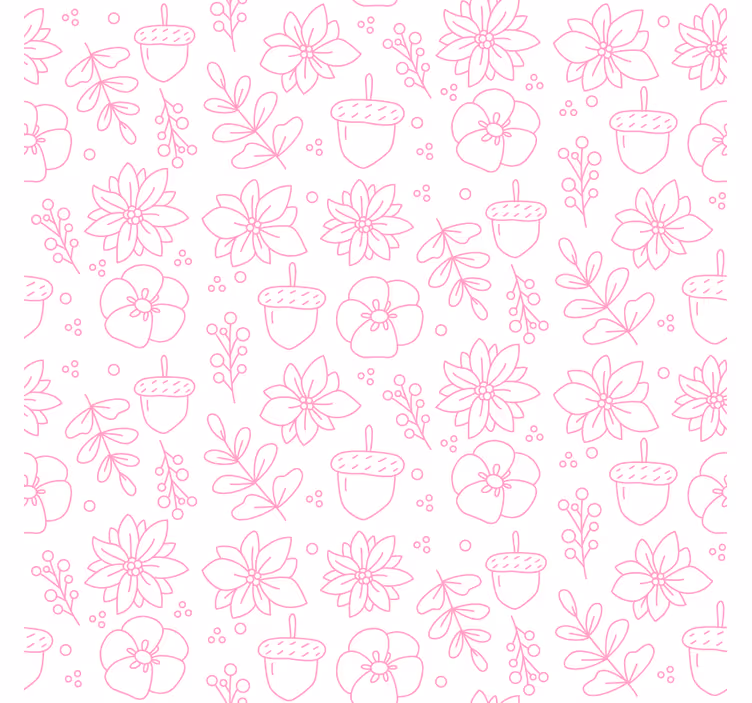 Bases para copos com padrão floral em linha - TenStickers