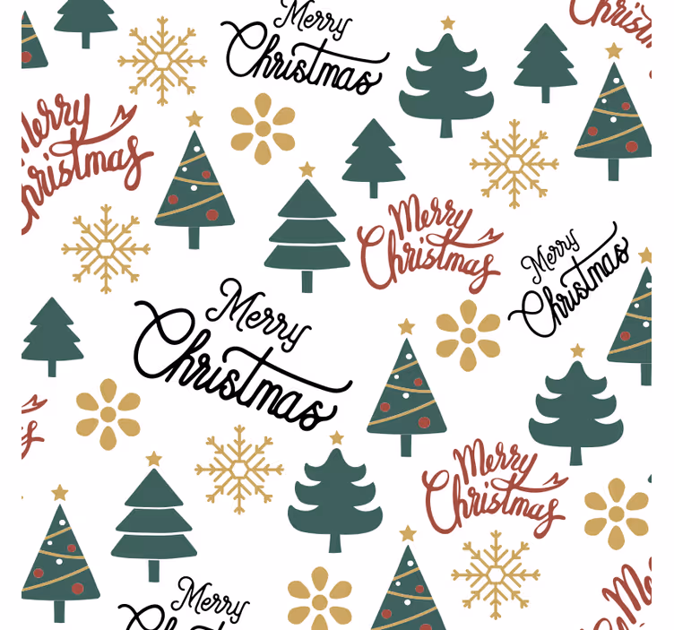 Bases para copos de natal Árvores de natal felizes - TenStickers