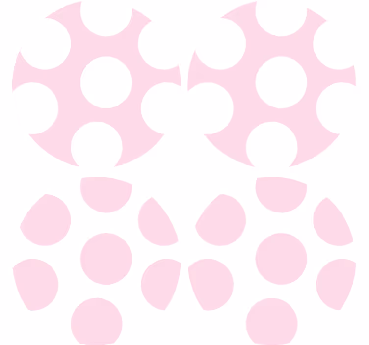 Bases para copos com padrão de bolinhas suave - TenStickers